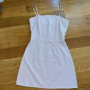 pacsun pink and white gingham mini dress